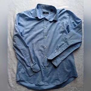 Hart Shaffer Marx Men's Blue Dress Shirt
